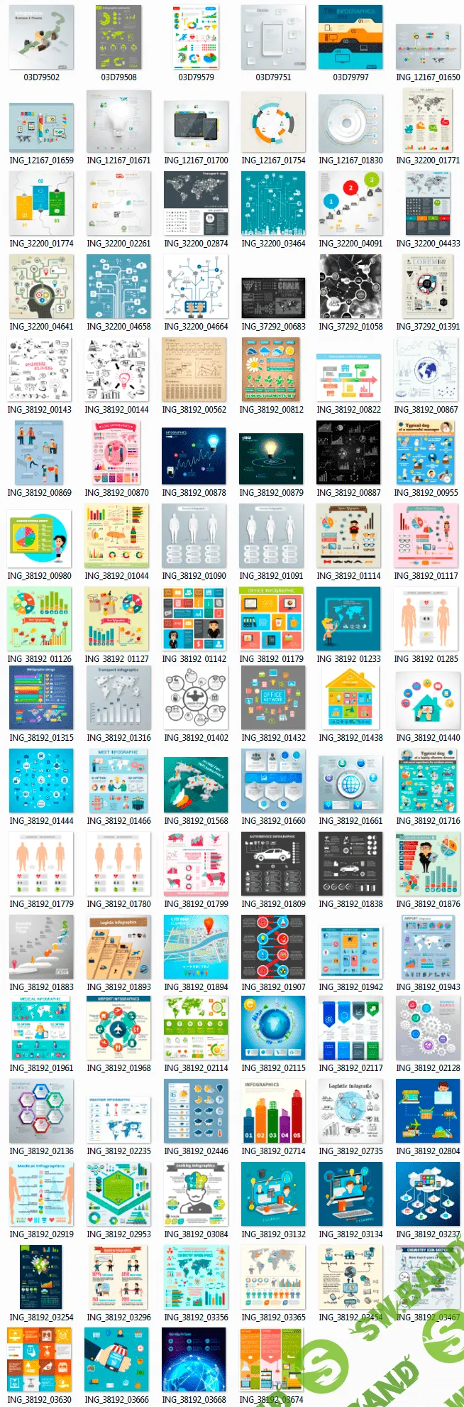 100 комплектов премиум инфографики