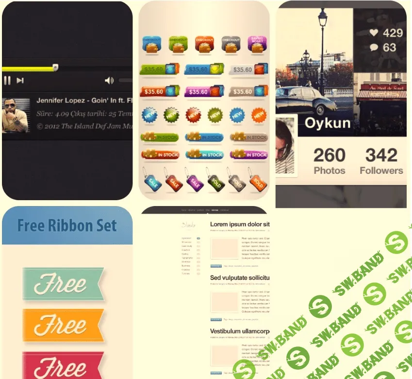 1200 PSD Шаблонов