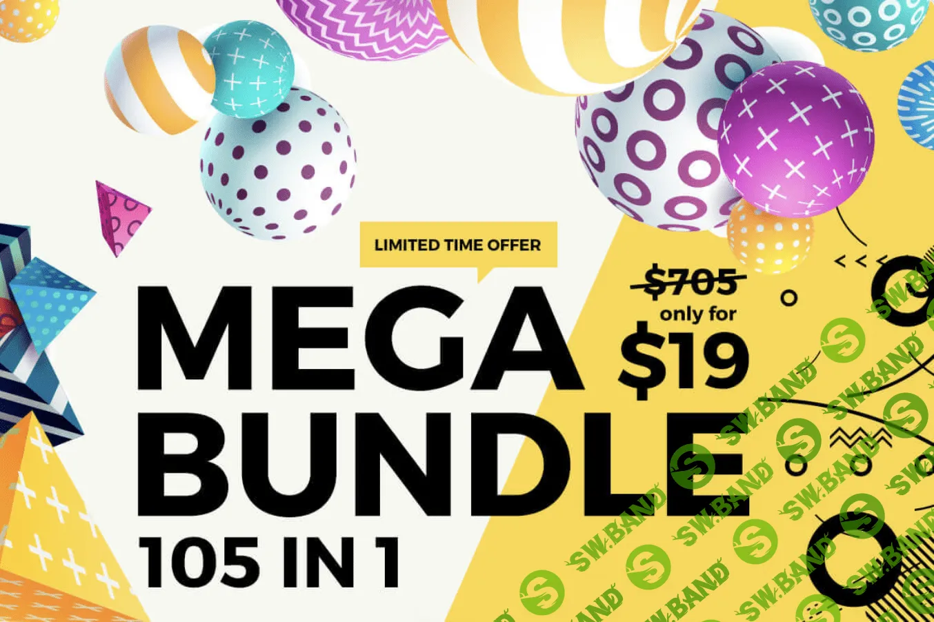 1600+ Кистей, 7 Экшенов, 17 Проф. шрифтов, 500 Паттернов, 2000+ Векторных иконок - Все для Photoshop