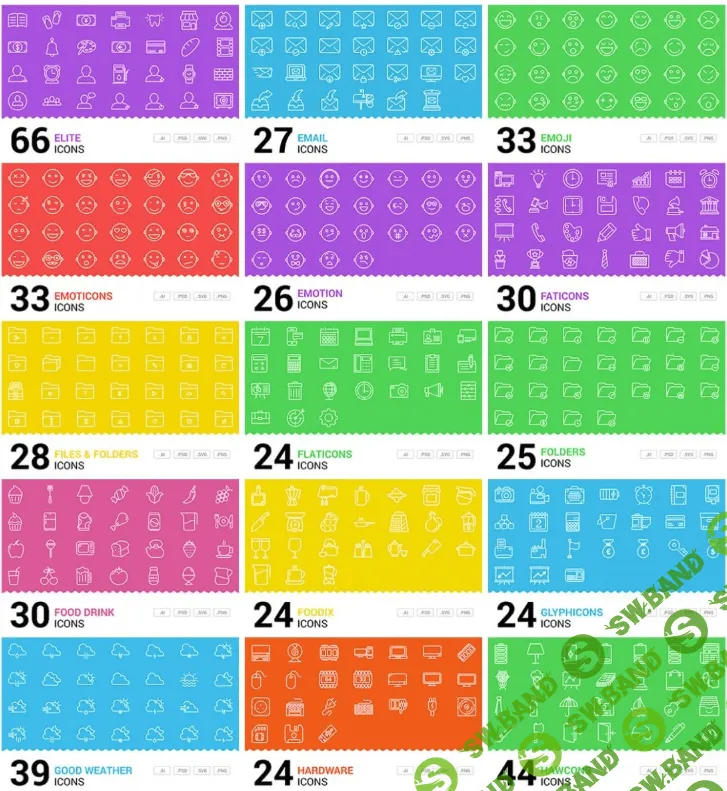 1600+ Кистей, 7 Экшенов, 17 Проф. шрифтов, 500 Паттернов, 2000+ Векторных иконок - Все для Photoshop