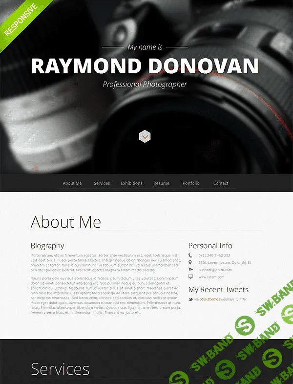 20 одностраничних шаблонов с невероятно красивым дизайном на технологии с паралакс эффектом