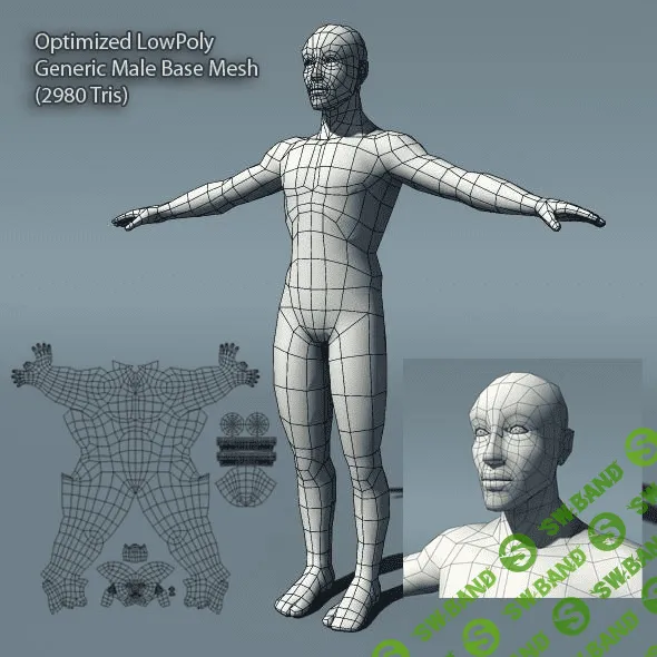 [3docean] Optimized Low Poly Male Human Base Mesh Version 1.0