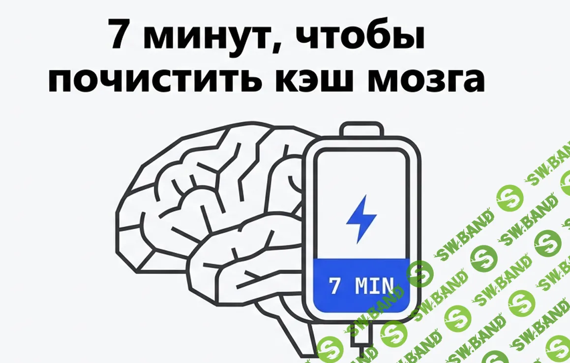7 минут, чтобы почистить кэш мозга: PDF гайд