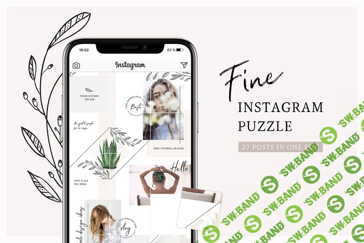 [AgataCreate] Шаблон безлимитной ленты для instagram