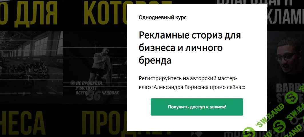 [Александр Борисов] Рекламные сториз для бизнеса и личного бренда (2020)