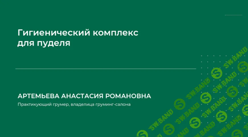 [Анастасия Артемьева] Гигиенический комплекс для пуделя (2023)