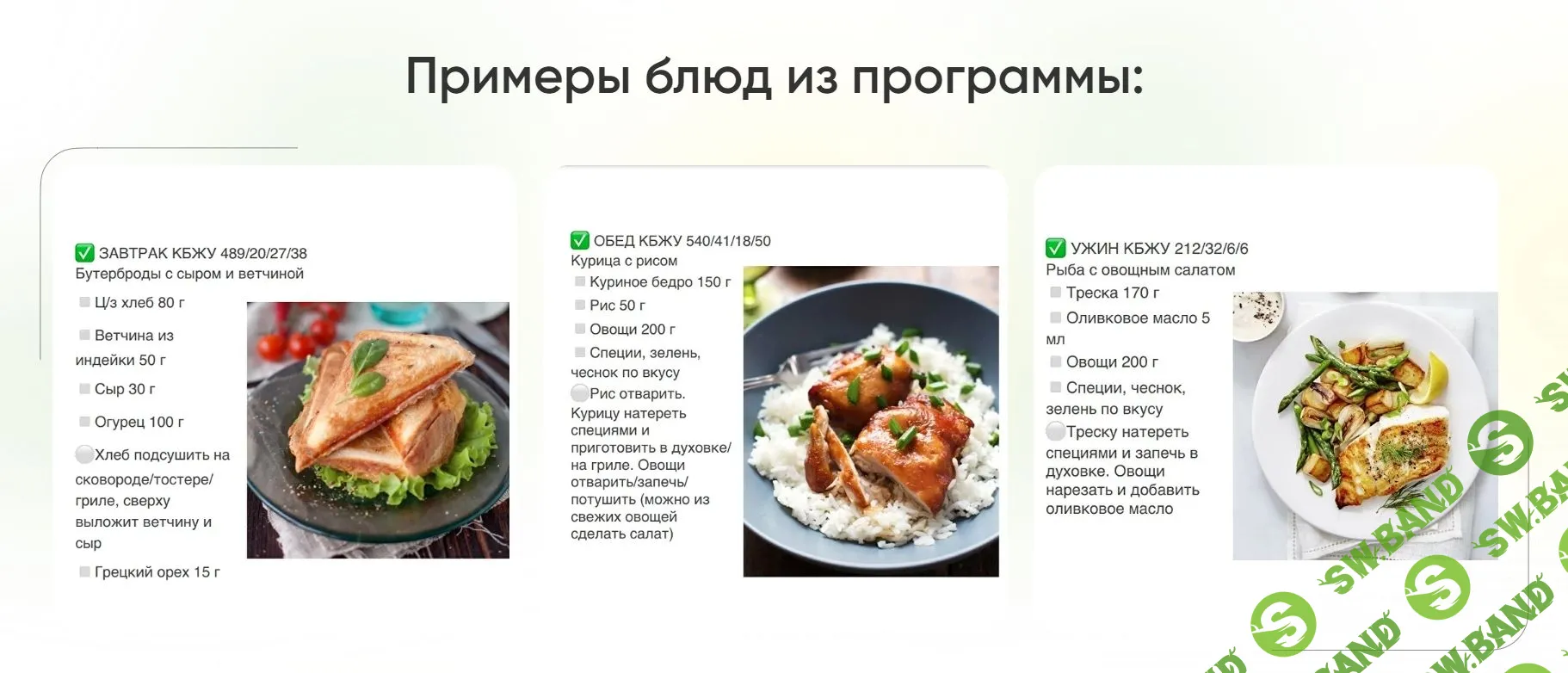 [Анастасия Кудрявцева] Готовый рацион 2.0 - 1500 Ккал на 30 дней (2023)