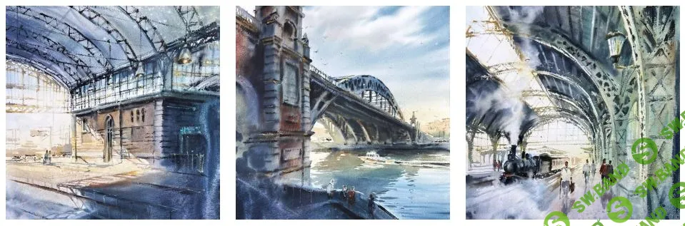 [Анастасия Кустова, Art Kustova school] Архитектура. Вокзалы и мосты (2024)