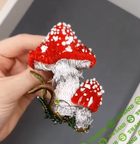 [Анастасия Ткаченко] МК по текстильным брошкам «Мухоморы» (2022)