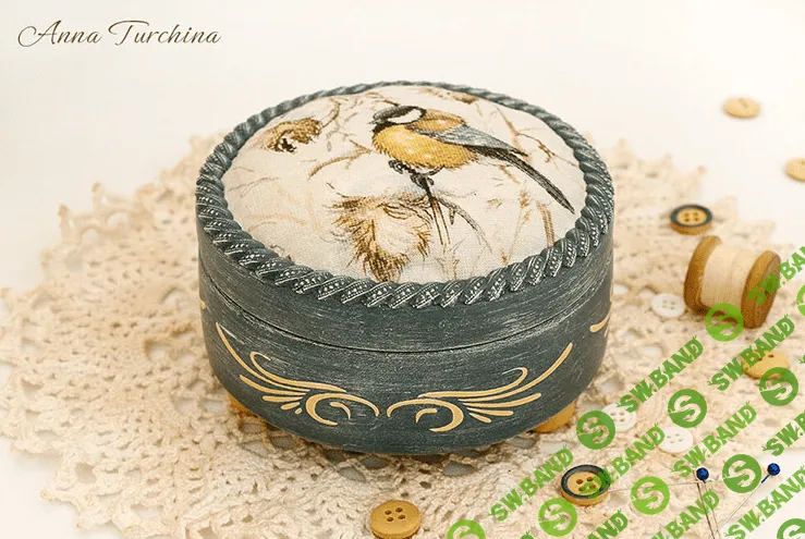 [Анна Турчина] Видеокурс по созданию интересных работ с распечатками на ткани "Ткань и дерево" (2022)