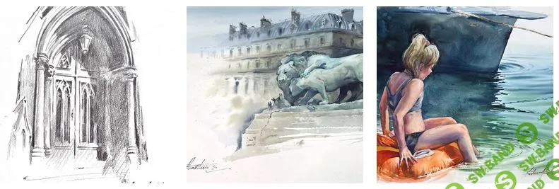 [Art Kustova school, Анастасия Кустова, Акварель] Тон - Касания - Ракурс - Композиция (2025)