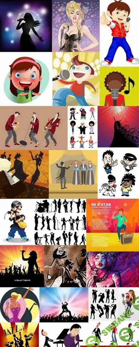 Artist singer soloist song music poster a vector image 25 EPS