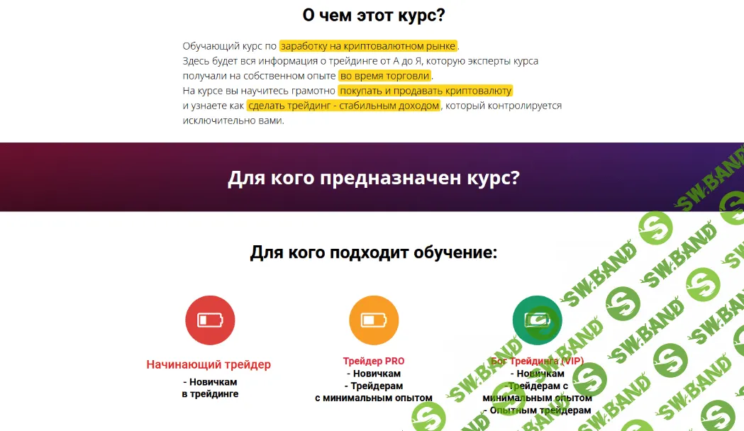 [Артур Бохонко] Как начать профессионально торговать на криптовалютном рынке (2021)