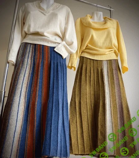 [Ателье Добрынинская Мануфактура] Вязаная расклешенная юбка (2022)