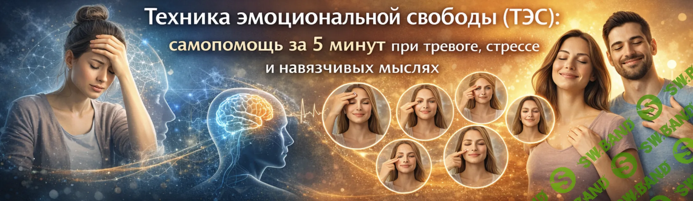 [Авторская] Техника эмоциональной свободы (ТЭС) : самопомощь за 5 минут при тревоге, стрессе и навязчивых мыслях