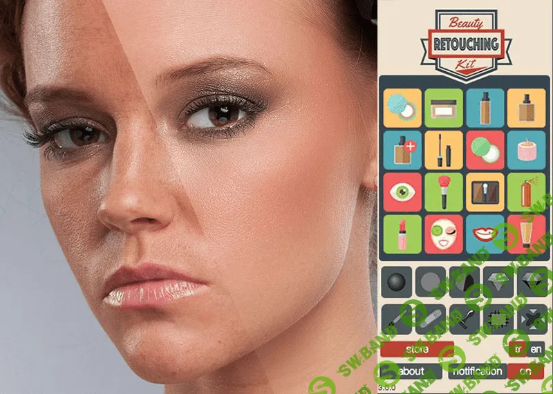 [behance] Beauty Retouching Kit-панель для быстрой ретуши