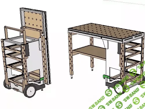 [benchworks] Мультифункциональная тележка (рабочее место)