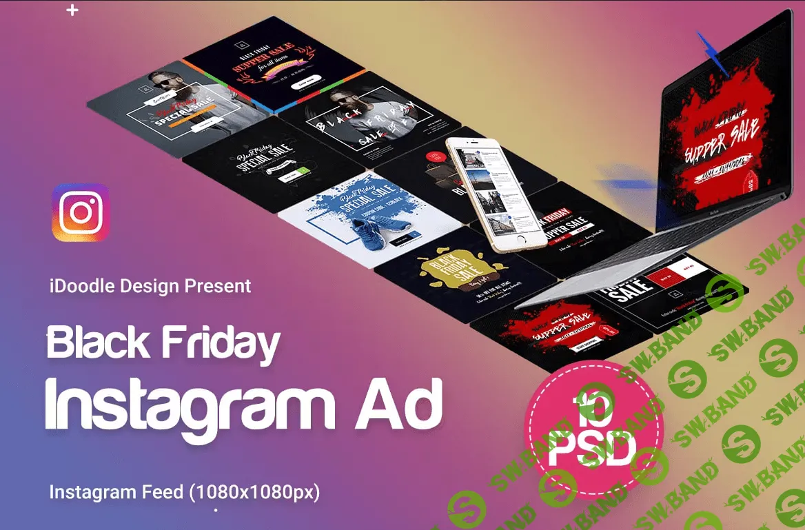 Бесплатные шаблоны PSD для рекламы ЧЕРНАЯ ПЯТНИЦА