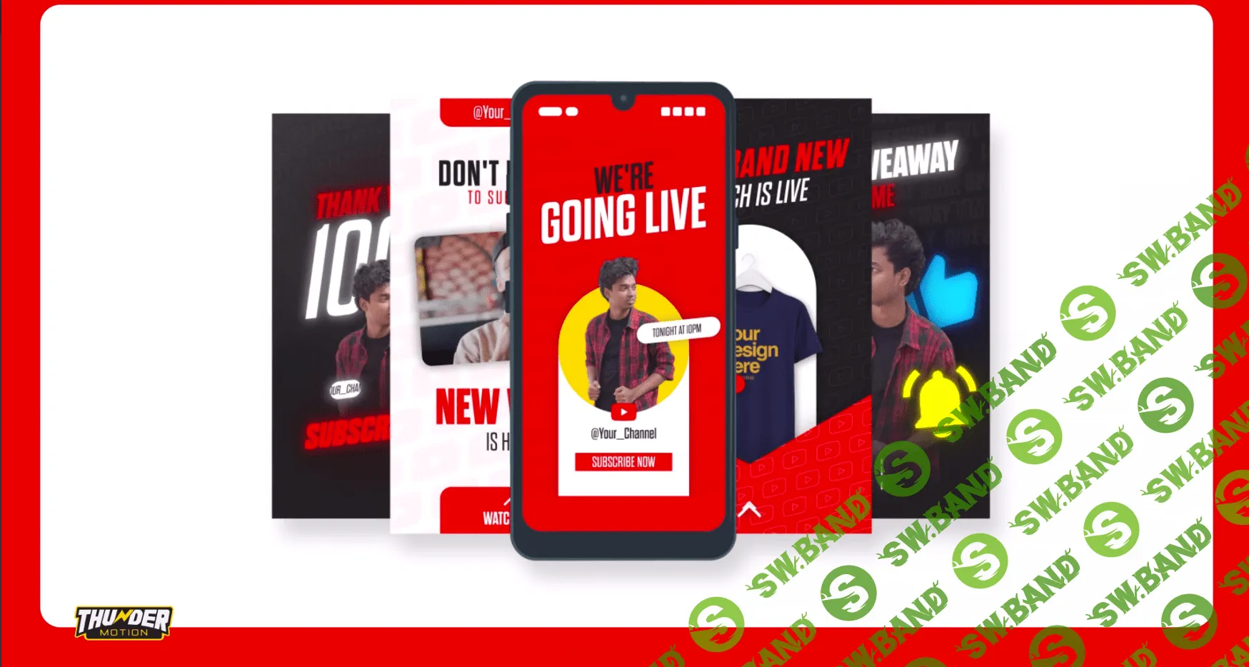 Бесплатный шаблон сторис для ютуберов