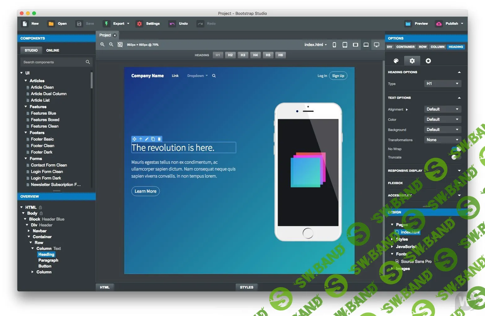 Bootstrap Studio 4.5.7 Cracked