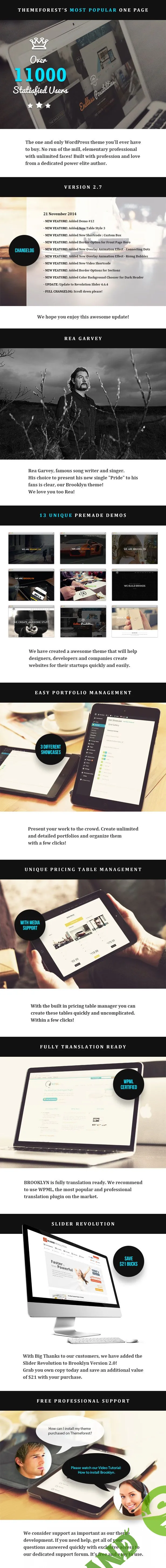 Brooklyn 2.8.6 Премиум. №1 OnePage Theme 2015