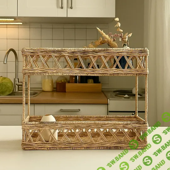 [Бумажная лоза] Этажерка на каркасе [Korzina_interior]