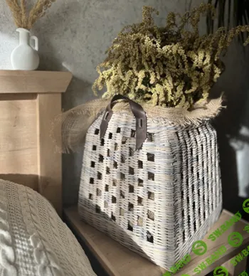 [Бумажная лоза] Корзина Шахматка [Ольга Федорина]