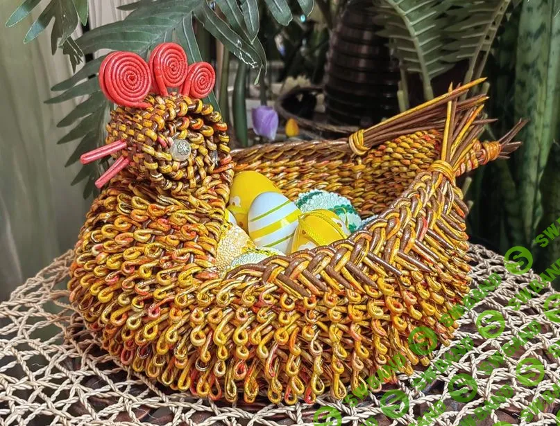 [Бумажная лоза] МК Курочка-ряба [Evgeniya Greenfox]