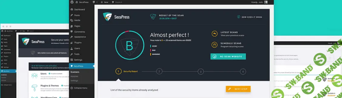 Cканер уязвимостей WordPress SecuPress Pro v1.4.9.3 NULLED