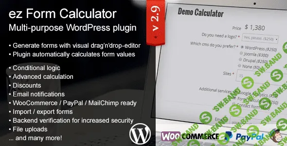 [codecanyon] ez Form Calculator v2.9.9.3 - Создавай плагины любой сложности