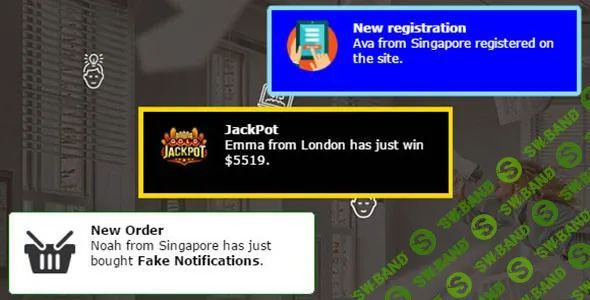 [codecanyon] Fake Notifications-Фейковые нотификации для создания стадного эффекта