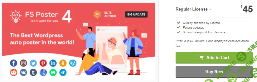 [Codecanyon] FS Poster v4.3.6 Nulled - автопостер и планировщик для WordPress (2021)