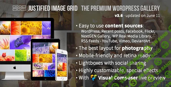 [codecanyon] Justified Image Grid v3.6 - премиум галерея для Wordpress