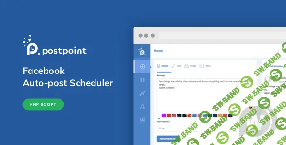 [CodeCanyon] PostPoint v1.0.4 - планировщик и автопостер Facebook