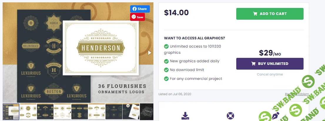 [Creativefabrica] 36 Luxury Ornament Logos (2020)