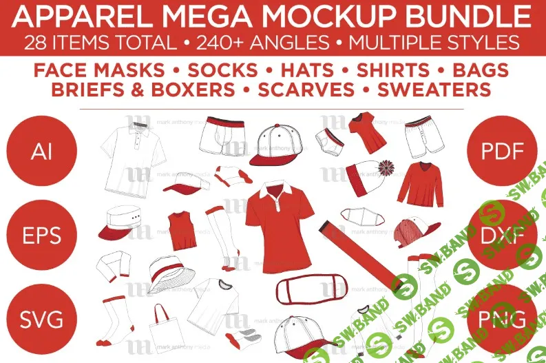 [Creativefabrica] Apparel Mega Bundle - Mockup & Template (2021)