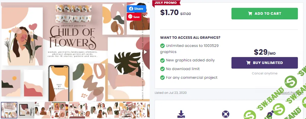 [Creativefabrica] Child of Flowers Abstract Portrait (2020)