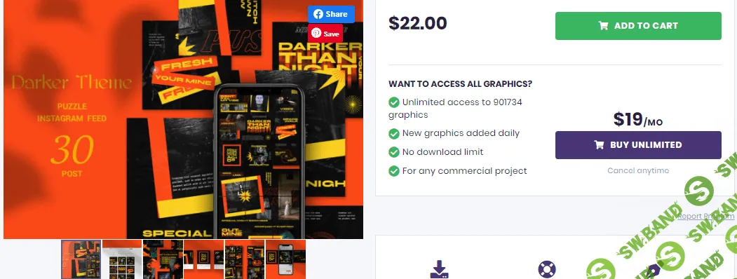 [Creativefabrica] Darker Theme Puzzle Instagram Feed (2020)