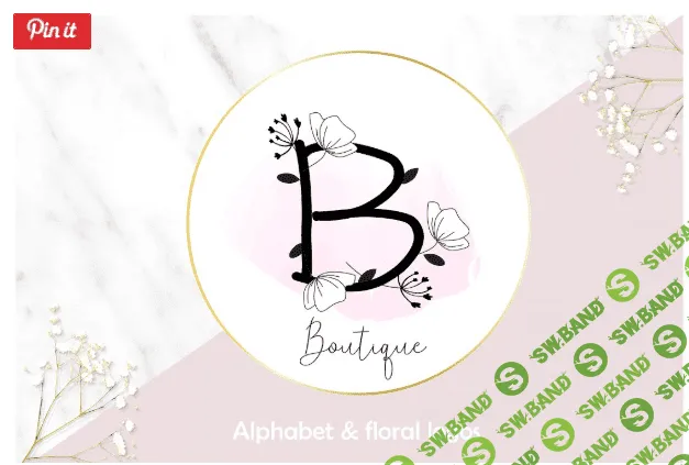 [Creativefabrica] Floral Alphabet & Logos