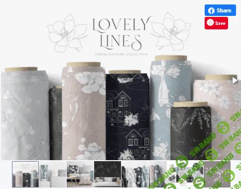 [Creativefabrica] Line Art Spring Seamless Patterns (2021)