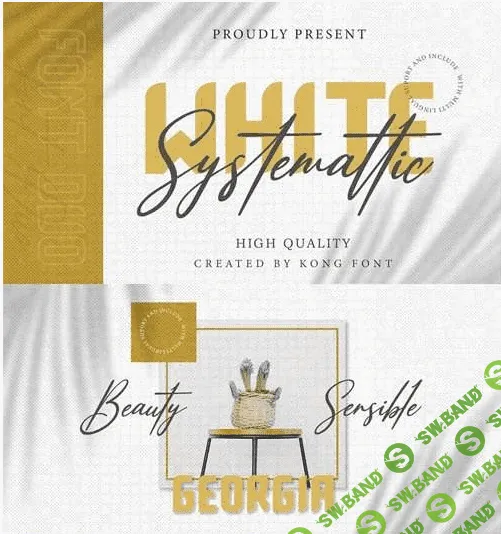 [Creativefabrica] White Systemattic Font Duo [4-Weights] (2021)