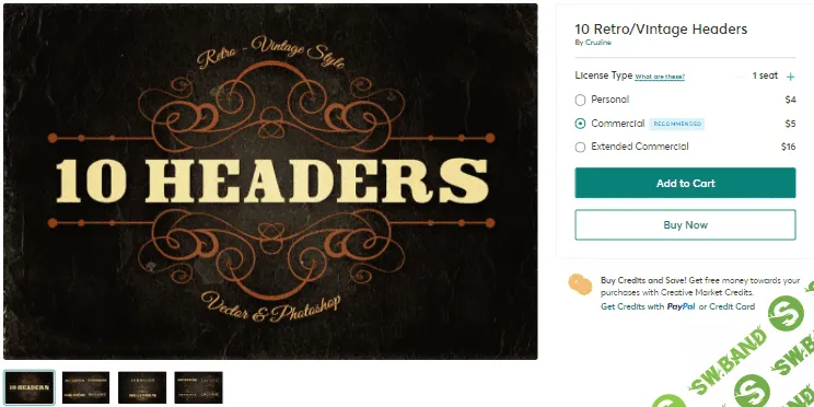 [Creativemarket] 10 Retro/Vintage Headers (2020)