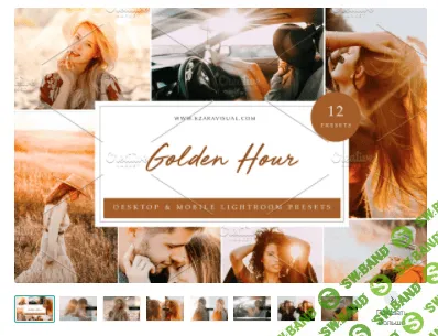 [creativemarket] 12 x Lightroom Presets, Golden Hour (2021)