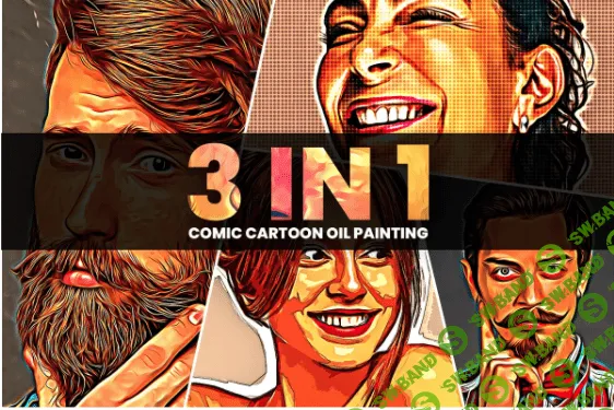 [creativemarket] 3 in 1 Comic Cartoon Oil Painting (2021)
