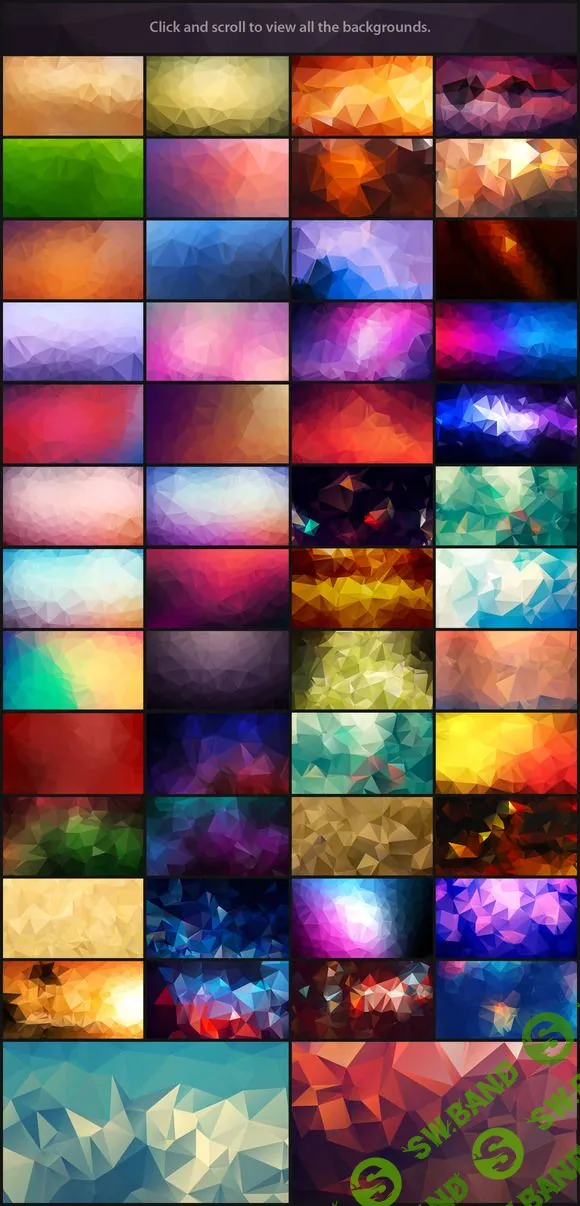 [creativemarket] 50 Low Poly Backgrounds