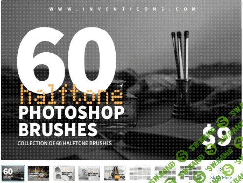 [Creativemarket] 60 Halftone Photoshop Brushes (2021)
