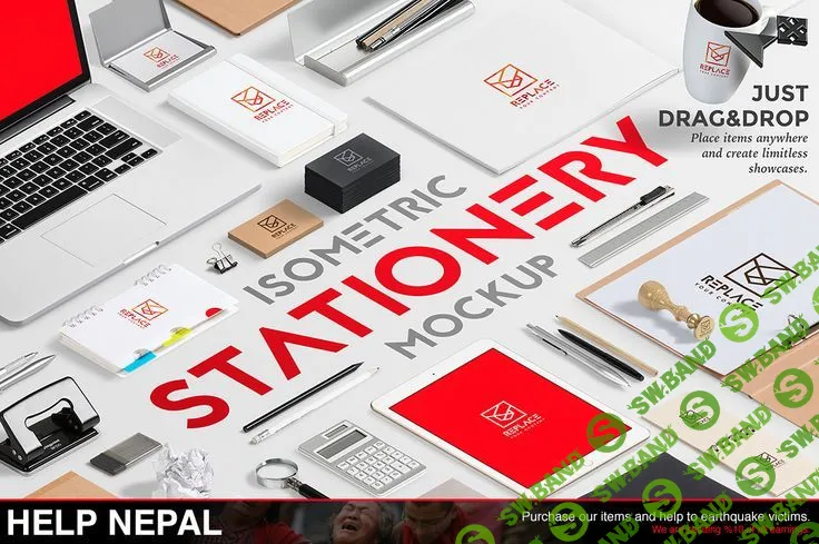 [creativemarket.com by Mockup Zone] Iso. Stationery Mock Up Generator