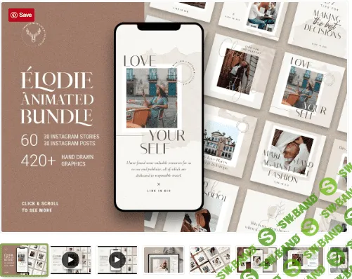[Creativemarket] Elodie - 60 Animated Posts & Stories (2020)