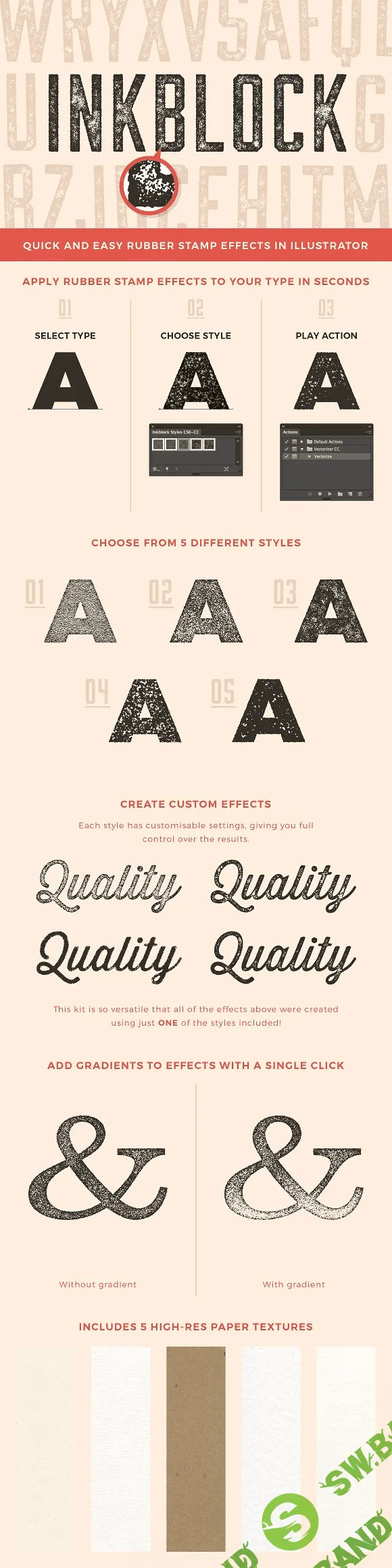 [creativemarket] Inkblock – Illustrator Actions