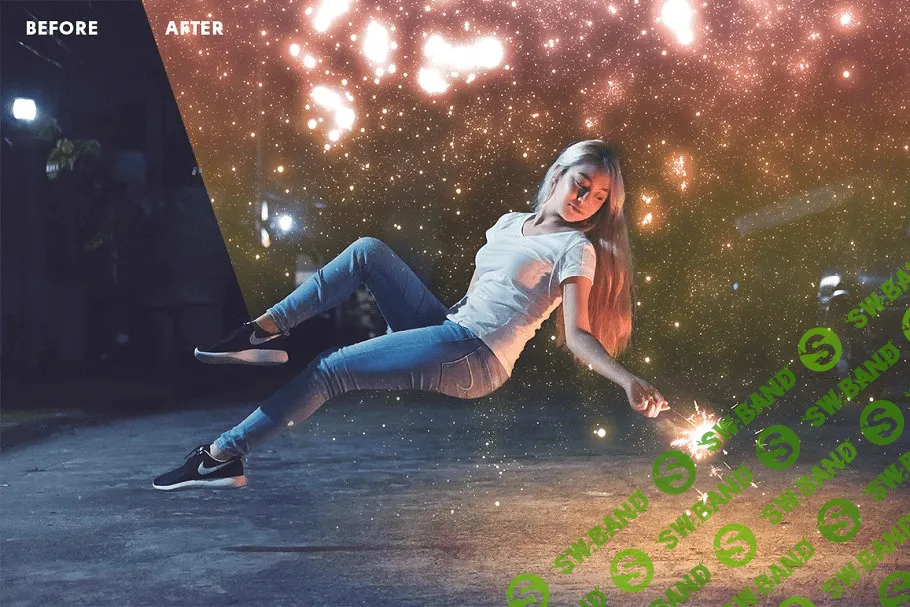 [creativemarket] Night Sky Starry Overlays + Actions